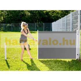   Térelválasztó kihúzható paraván 120x200 cm vízlepergető árnyékoló szélfogó szélvédő antracit