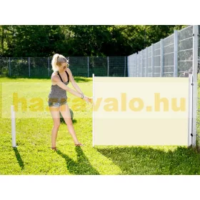   Térelválasztó kihúzható paraván 120x200 cm vízlepergető árnyékoló szélfogó bézs