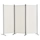 Térelválasztó 3 részes fehér paraván vízálló, összecsukható kivitel, stabil fémvázas szerkezet