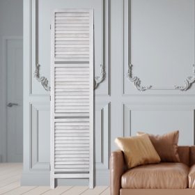   Térelválasztó 4 részes fehér fa paraván 170 cm magas, összecsukható