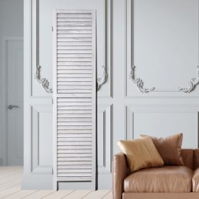   Térelválasztó 8 paneles fehér fa paraván 325 cm mobil térhatároló