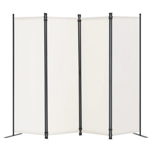 Térelválasztó 4 részes összecsukható paraván 224x45x171 cm fehér mobil térhatároló