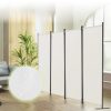 Térelválasztó 4 részes összecsukható paraván 224x45x171 cm fehér mobil térhatároló