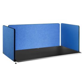   Akusztikus íróasztal paraván 3 részes, 20 mm vastag, hangszigetelő asztali térelválasztó sötétkék