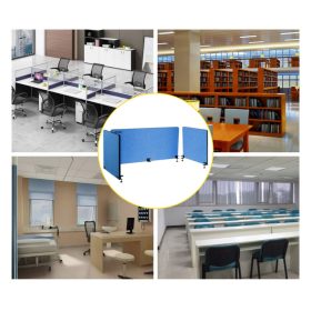   Akusztikus íróasztal paraván 3 részes, 20 mm vastag, hangszigetelő asztali térelválasztó sötétkék