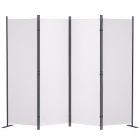   Térelválasztó 4 részes összecsukható paraván 224x30x160 cm fehér mobil térhatároló