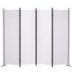 Térelválasztó 4 részes összecsukható paraván 224x30x160 cm fehér mobil térhatároló