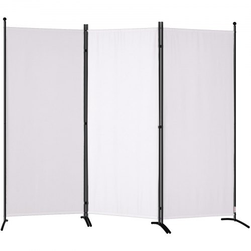 Térelválasztó 3 részes összecsukható paraván 226x51,5x185 cm fehér, mobil térhatároló