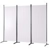 Térelválasztó 3 részes összecsukható paraván 226x51,5x185 cm fehér, mobil térhatároló