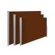 Room divider retractable screen 300x180 cm water repellent fabric wind deflector windshield brown color for outdoor and indoor use