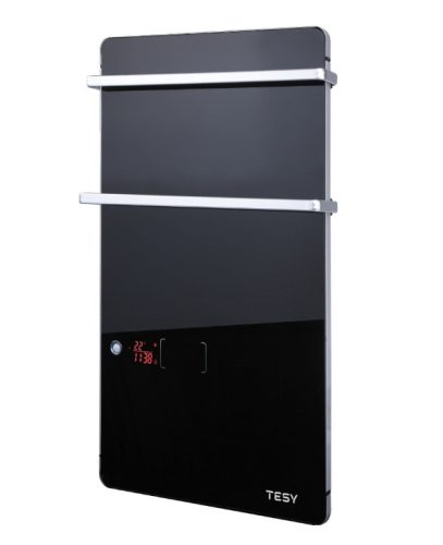Tesy GH200 Üveg fürdőszoba melegítő, 2000W ventillátoros és fűtő panel fűtés LED kijelző