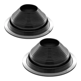   2 db EPDM tetőátvezető gallér 150–280 mm csövekhez kör alakú csőgallér vízzáró kivitel alumínium alappal