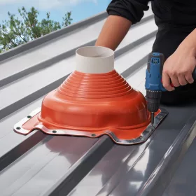   2 db Tetőátvezető szilikon gallér 160–300 mm csövekhez vízzáró gumigallér, alumínium peremmel