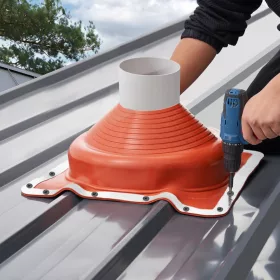   2 db szilikon tetőátvezető gallér 170–355 mm csövekhez négyzetes csőgallér alumínium peremmel