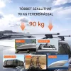 Univerzális alumínium tetőcsomagtartó keresztrúd 90 kg teherbírással 120cm emelt tetősínes autókhoz