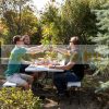 Event table foldable, folding in half waterproof 180 x 75 x 72 cm