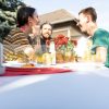 Event table foldable, folding in half waterproof 180 x 75 x 72 cm