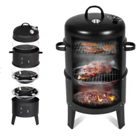  Füstölő henger Smoker grillsütő 3 az 1-ben grill füstölő sütő 3in1