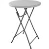 Event table, with plastic table top, 110 cm high, 80 cm diameter, e.g. weddings, standing receptions, garden parties