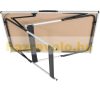 Folding table set of 3 can be connected for camping fair or other occasional use. The tables can be connected.