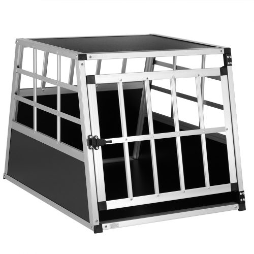 Dogbox aluminum dog carrier for car 70x54x51cm practical mobile car cage single 