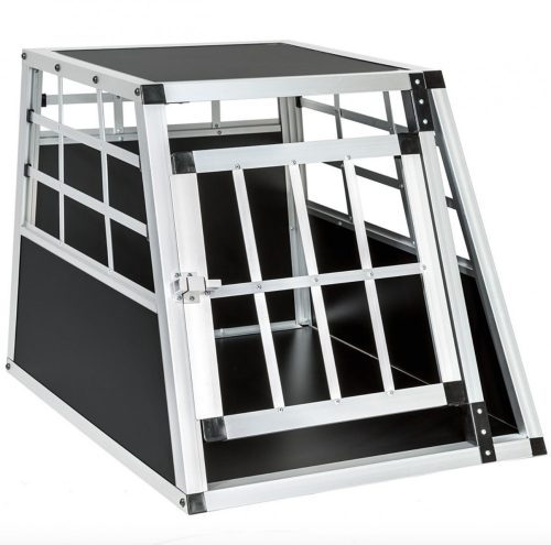 Dogbox aluminum dog carrier for car 54x69x50 cm practical mobile car cage single 