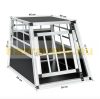 Dogbox aluminum dog carrier for car 54x69x50 cm practical mobile car cage single 