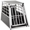 Dogbox aluminum dog carrier for car practical mobile car cage single 65x90x69.5 cm kennel with vertical back wall