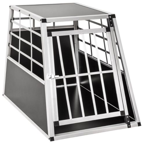 Dogbox aluminum dog carrier for car practical mobile car cage single 65x90x69.5 cm kennel with vertical back wall