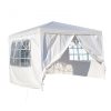 Garden pavilion with side film 3x3 m garden party tent collapsible beer tent pergola in white 
