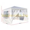 Garden pavilion with side film 3x3 m garden party tent collapsible beer tent pergola in white 