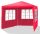 Garden pavilion with side film 3x3 m garden party tent collapsible beer tent pergola in red color 