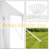 Garden pavilion with side film 3x3 m garden party tent collapsible beer tent pergola in red color 