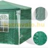 Garden gazebo with side film 3x3 m garden party tent collapsible beer tent pergola in green color 