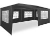 Garden gazebo with 5 side foils 3x6m garden party tent collapsible beer tent in anthracite color