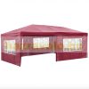 Garden gazebo with 5 side foils 3x6m garden party tent collapsible beer tent in anthracite color