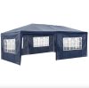 Kerti pavilon 5 oldalsó fóliával 3x6m kerti partisátor összerakható sörsátor kék színben