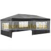 Garden pavilion with 5 side foils 3x6m garden party tent collapsible beer tent in red