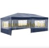 Garden pavilion with 5 side foils 3x6m garden party tent collapsible beer tent in red
