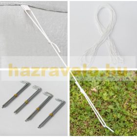   Rendezvénysátor kerti sátor 8 oldalfóliával 3x9 m kerti partysátor összerakható pavilon piros színben