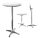 Event table adjustable height 74-114 cm high 60 cm table top Ø 5.8 cm pipe diameter folding stainless elbow metal table 