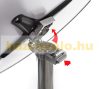 Event table adjustable height 74-114 cm high 60 cm table top Ø 5.8 cm pipe diameter folding stainless elbow metal table 