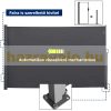Térelválasztó kihúzható paraván 300x200 cm vízlepergető szövet szélfogó szélvédő szürke szín kültéri