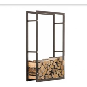   Beltéri tűzifa tüzelő tartó állvány keret ipari - industrial stílus 150 x 100 x 25 cm