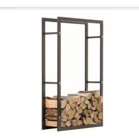 Beltéri dizájnos tűzifa tartó állvány keret 150 x 60 x 25 cm
