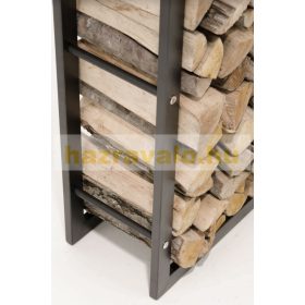   Beltéri tűzifa tüzelő tartó állvány keret ipari - industrial stílus 150 x 100 x 25 cm