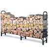 Tarpaulin covering firewood