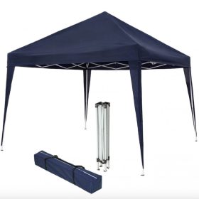   Árnyékoló sátor pavilon 3x3 m kerti party sátor összecsukható pavilon kék színben