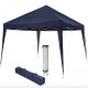Árnyékoló sátor pavilon 3x3 m kerti party sátor összecsukható pavilon kék színben