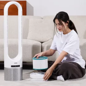 Toronyventilátor párologtatásos hűtéssel 6,7 m/s 60W 12 órás időzített ventilátor távirányítóval